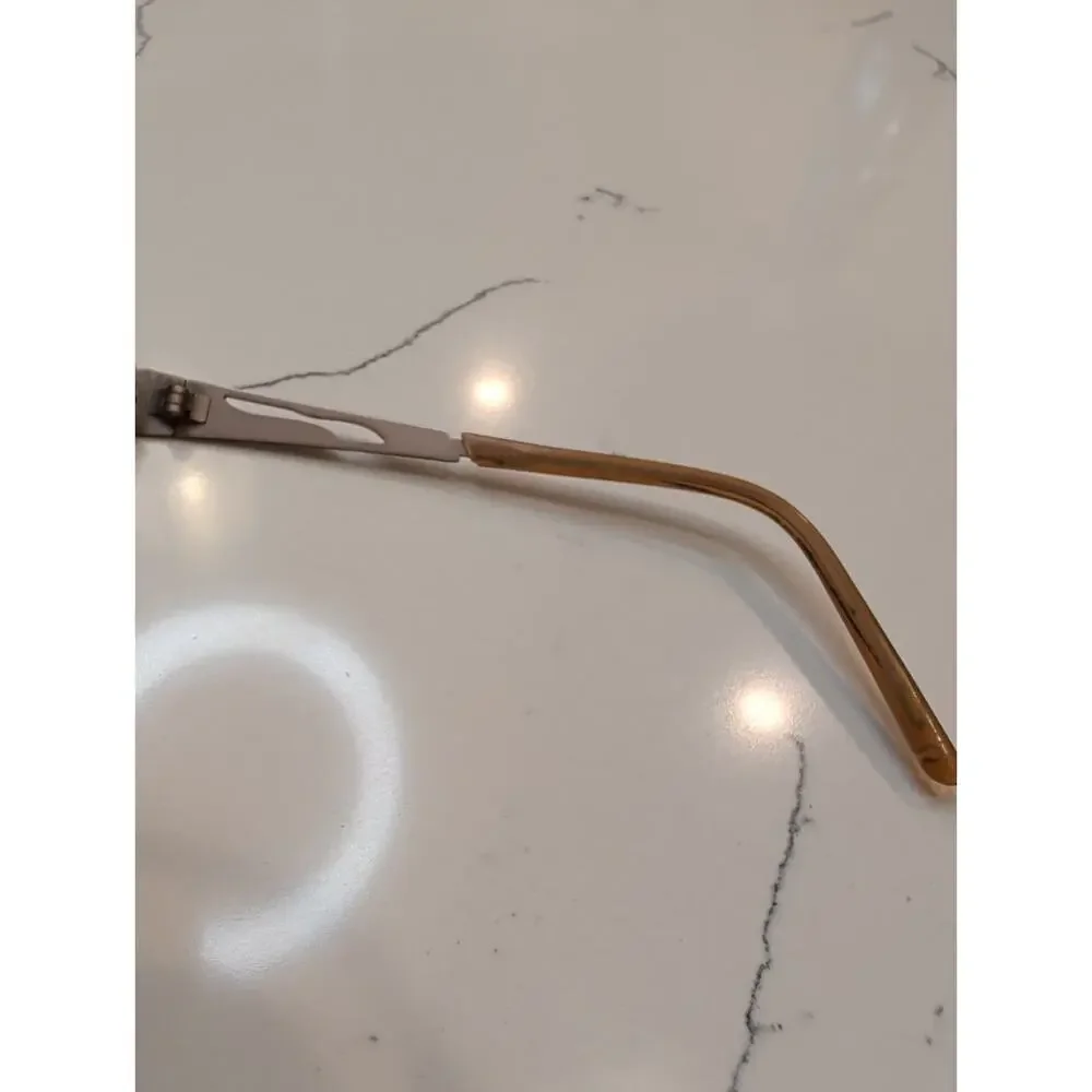 Jill Stuart Women’s Eyeglasses Frame Gold Metal Oval Braided Wire Temple Rx-Able